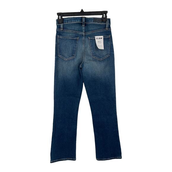 Le Jean jeans Bella mid rise crop kick flare blue size 24 - Picture 3 of 4